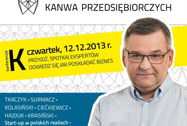 Gratis warsztaty i konferencja o prowadzeniu biznesuFragment plakatu zapraszającego na czwartkową konferencję na Uniwersytecie Rzeszowskim.