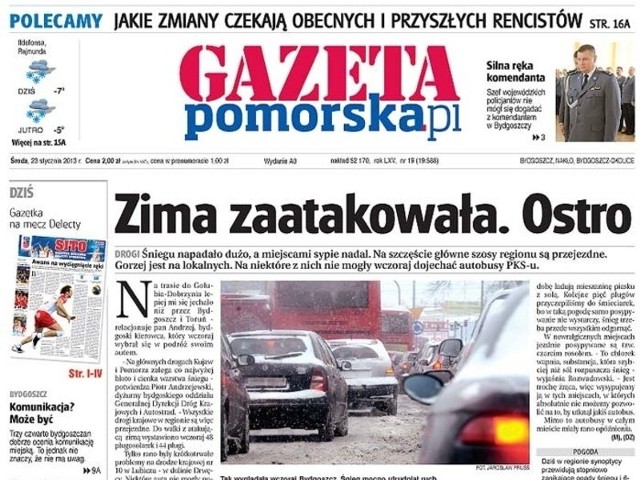 W grudniu najczęściej cytowaną gazetą regionalną w województwie kujawsko-pomorskim była "Pomorska".