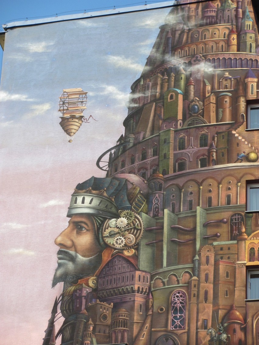 Wieża Babel w Częstochowie. Odsłonięto mural Tomasza...