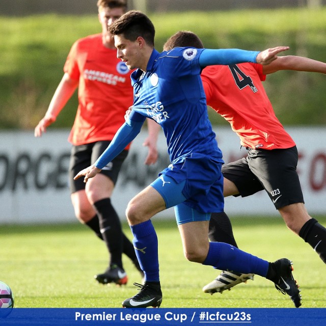 Bartosz Kapustka podczas środowego meczu Premier League Cup drużyn U-23 Leicester - Brighton