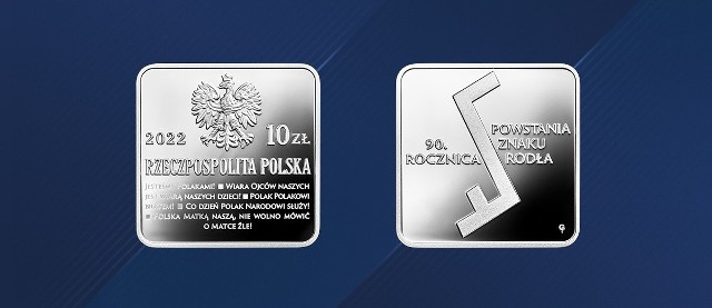 Moneta upamiętnia powstanie Znaku Rodła, symbolu polskości zaprojektowanego na zlecenie Związku Polaków w Niemczech.