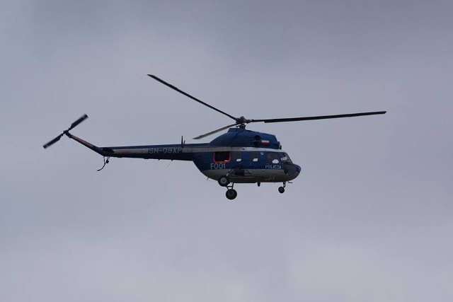 Policyjny helikopter towarzyszył wyjazdowi kibiców ŁKS do Przedborza