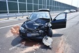 Wypadek na S8. W Trzciance, pow. wyszkowski, zderzyły się 20.07.2019 trzy samochody