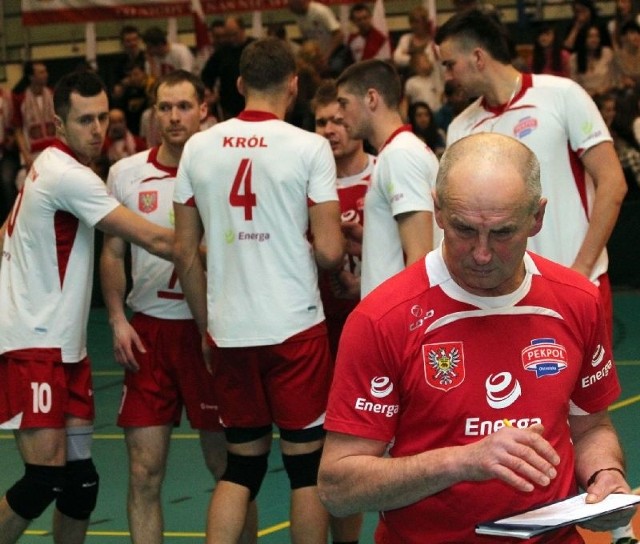 Trener Andrzej Dudziec jest szczęśliwy z największego sukcesu swoich podopiecznych w historii występów w I lidze.