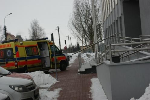 Ambulans, który przyjechał na miejsce zdarzenia