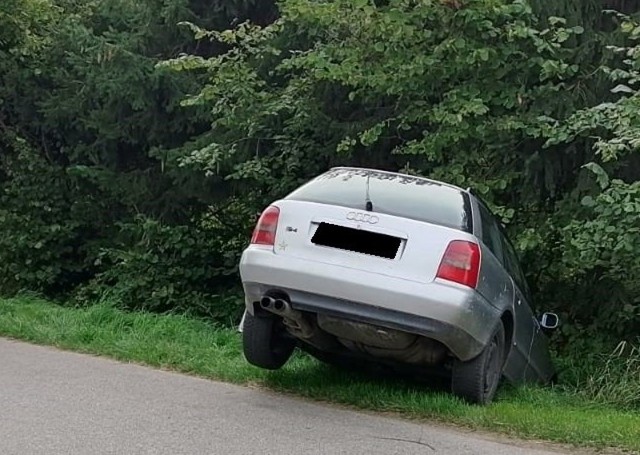 We wtorek w miejscowości Brzozowy Kąt kierujący Audi A4 stracił panowanie nad pojazdem i wjechał do przydrożnego rowu