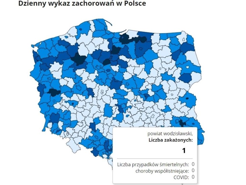 Ile nowych zakażeń w poszczególnych miastach i powiatach...