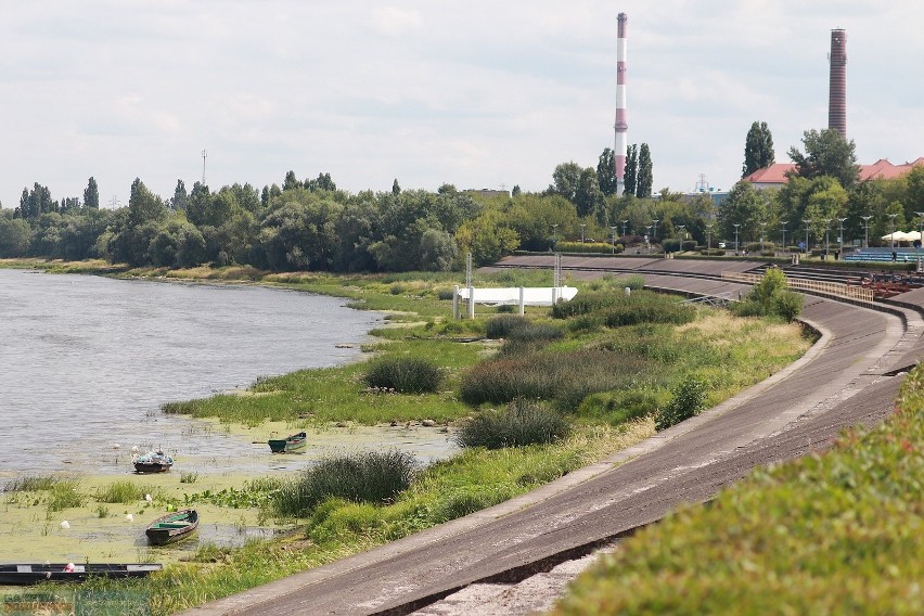 Stan Wisły? Tylko 100 centymetrów we Włocławku. Z bulwarów widać muł [zdjęcia]