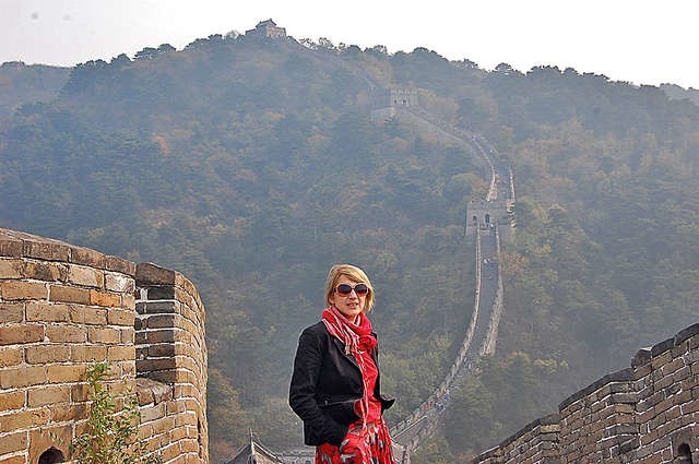 Joanna Scheuring-Wielgus woli planować urlop z dnia na dzień. Tutaj na Wielkim Murze Chińskim