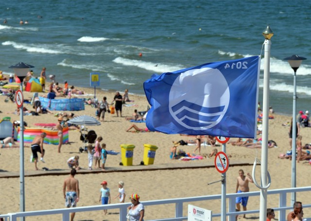 Plaża w Gdańsku Brzeźnie w okolicach mola