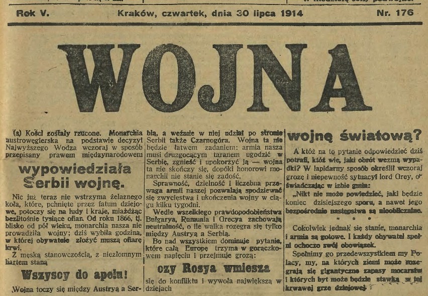 Ilustrowany Kurier Codzienny z 30 lipca 1914 r.