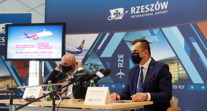 Nowe połączenia lotnicze z Jasionki - konferencja prasowa.