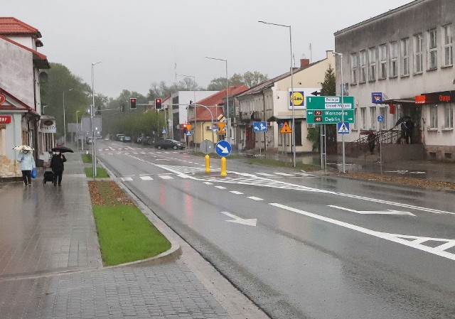 Przebudowany fragment ulicy Radomskiej przed skrzyżowaniem z ulicami Warszawską i Lubelską.