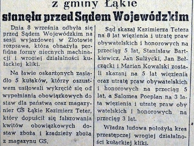 Komunikaty z Wietnamu i depesze z Rumunii. Jak zwiększyć wydajność pracy i jak podnieść produkcję w PGR-ach. Nowe imbryki elektryczne, odgruzowywanie Koszalina, wykopki. Wreszcie, jak w oparciu o szeroki aktyw można realizować wskazania kolejnego Plenum... Temu dziennikarze w 1954 roku poświęcali sporo uwagi. Ale w archiwalnych wydaniach gazet można też znaleźć całkiem  smaczne „kryminałki”.