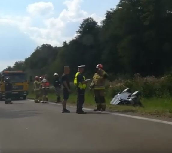 Miecze. Wypadek na drodze krajowej 61 między Grajewem a Rajgrodem [ZDJĘCIA]