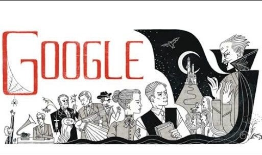 Google Doodle dostał Bram Stoker. Drakula - protoplasta sagi Zmierzch.