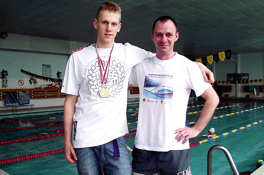 Grudziądzanin Tomasz Polewka (z lewej)podczas mistrzostw...