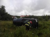 Wypadek na trasie Darłowo - Krupy. Jedna osoba poszkodowana [zdjęcia] 