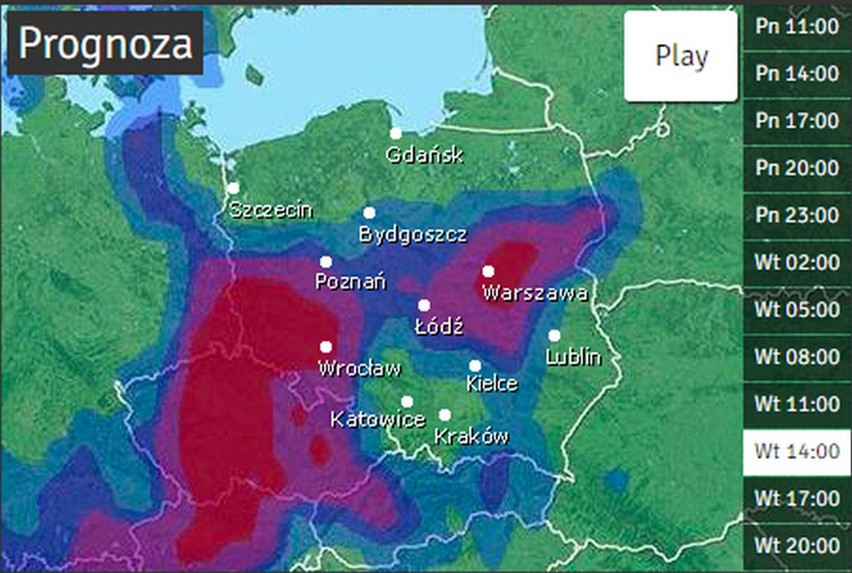 Kumulacja opadów w bardzo krótkim czasie, zaledwie trzech...