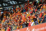 Jagiellonia - Korona Kielce 4:1. Ponad osiem tysięcy widzów oglądało niecodzienne wydarzenia i triumf białostoczan (galeria) 