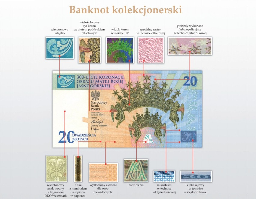 Banknot z okazji 300-lecia koronacji Obrazu Matki Bożej...