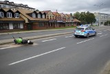 Wypadek motocyklisty z radiowozem na ul. Gdańskiej w Słupsku