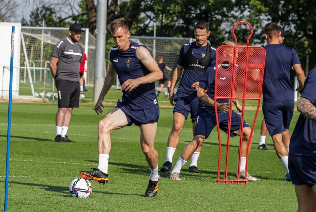 Paweł Stolarski zagrał w I połowie sparingu.