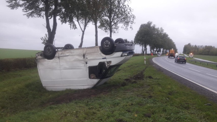 Wypadek na DK11 koło Bonina