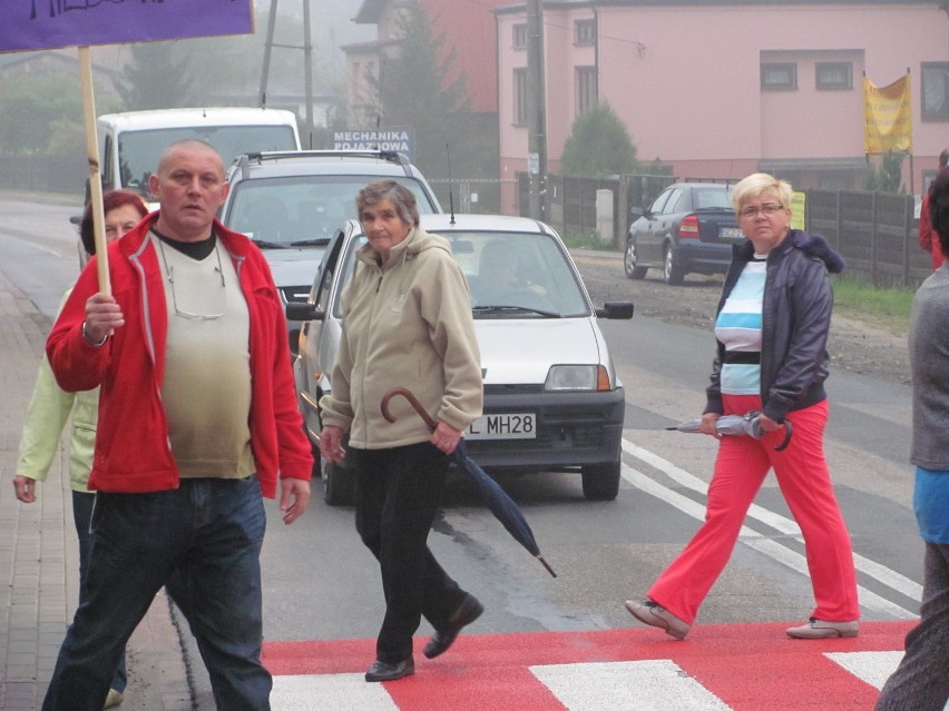 Blokada drogi w Rększowicach