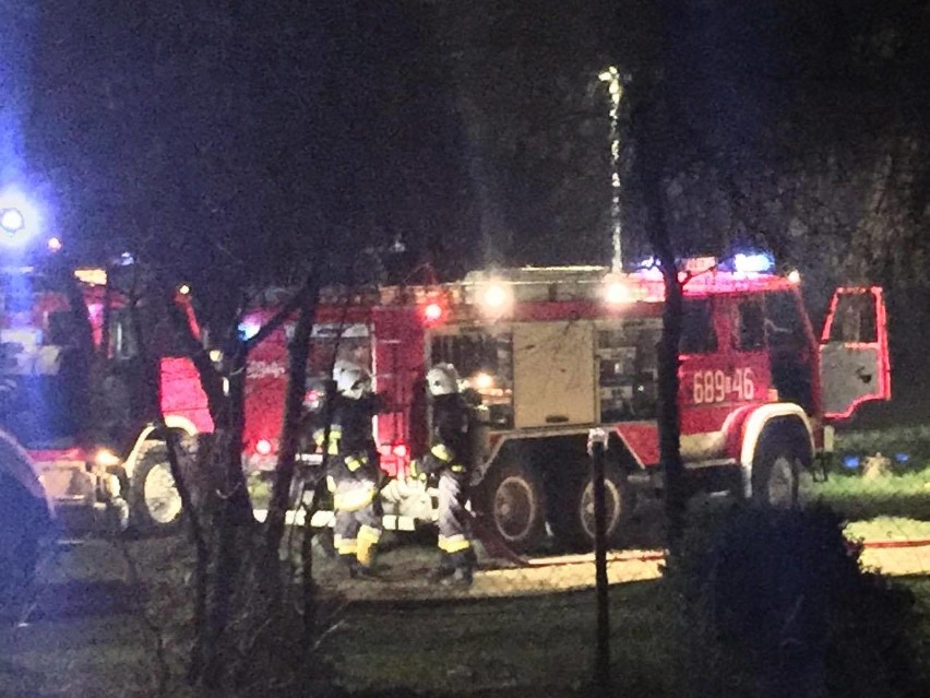 Pożar domu jednorodzinnego w Gieble