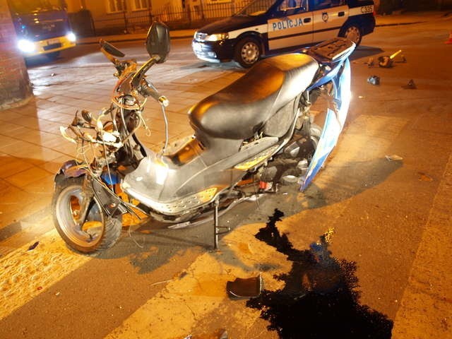 W wypadku na rogu ulic Matejki i Gałczyńskiego zginął 39-letni kierowca skutera