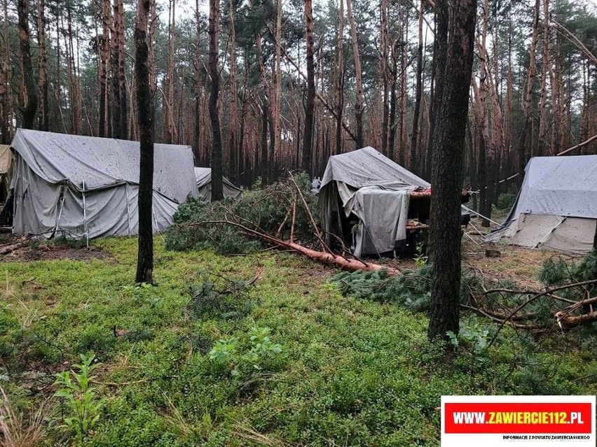 Silne burze przeszły przez powiat zawierciański. Ewakuowano...