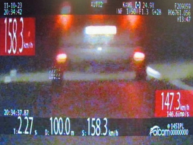 Kadr z policyjnego wideorejestratora.