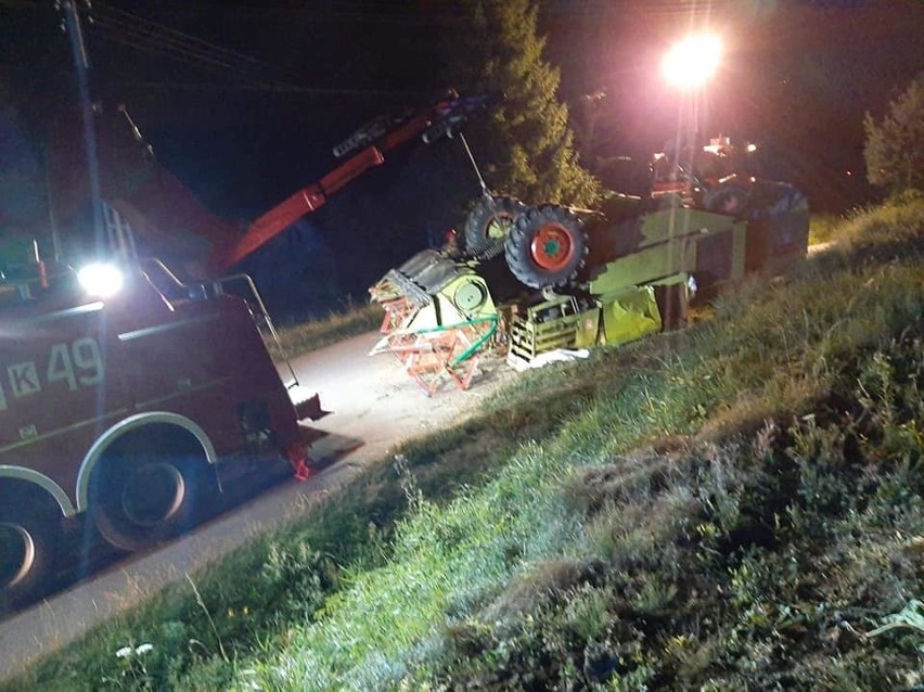 Tragedia w Siedlcach. Zginął mężczyzna przygnieciony przez kombajn [ZDJĘCIA]