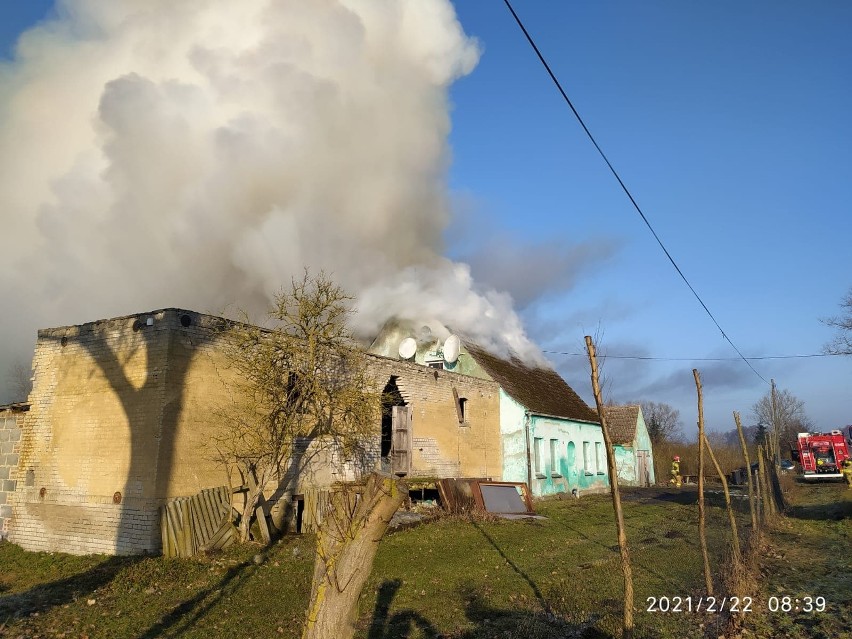 Pożar budynku mieszkalnego pod Krzeszycami