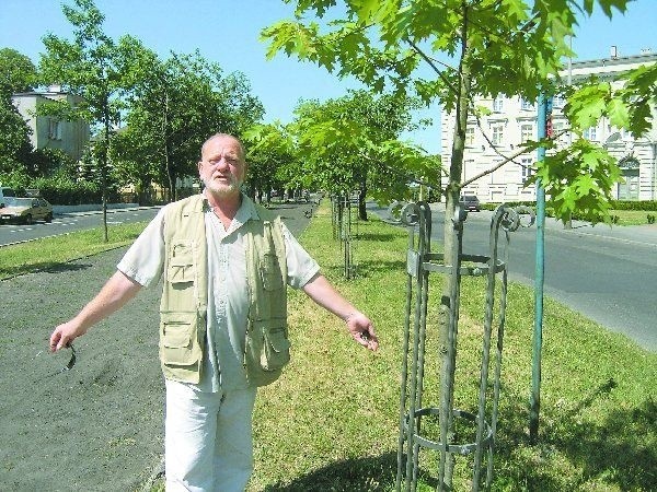 - Dąb Papieski i drzewa w najbliższej  okolicy są właściwie pielęgnowane - mówi  Karol Dąbrowski, kierownik Ogrodu  Botanicznego. - Niestety, inne drzewa nie  mają tyle szczęścia.