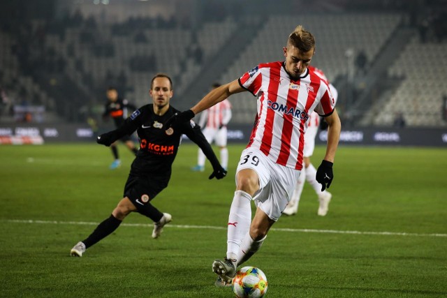 Michał Helik jeszcze w barwach Cracovii - w meczu z Zagłębiem Lubin (Kraków, 25.11.2019)