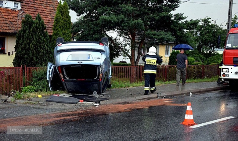Pierwszy groźny wypadek miał miejsce w Kamieńcu Ząbkowickim...