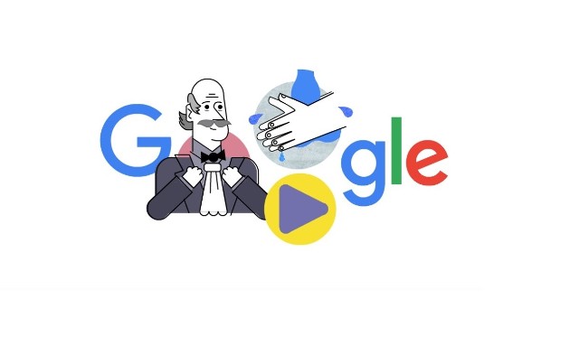 Ignaz Semmelweis w Google Doodle. W piątek (20 marca) Google przypomina historię antyseptyki, mycia rąk i dezynfekcji. Ignaz Semmelweis o bohater Google Doodle.