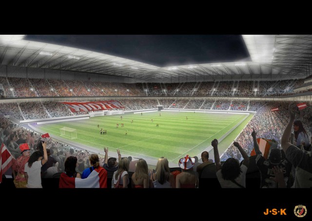 Tak według jednego z wcześniejszych projektów miał wyglądać nowy stadion Widzewa
