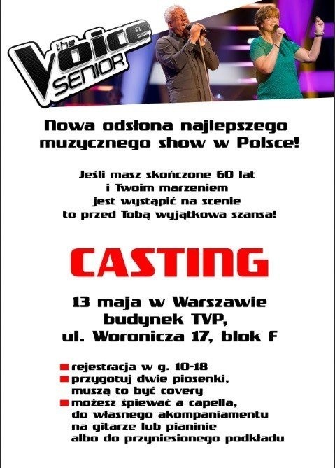 "The Voice Senior". Castingi w Warszawie! Kto może zgłosić się do nowego show TVP?