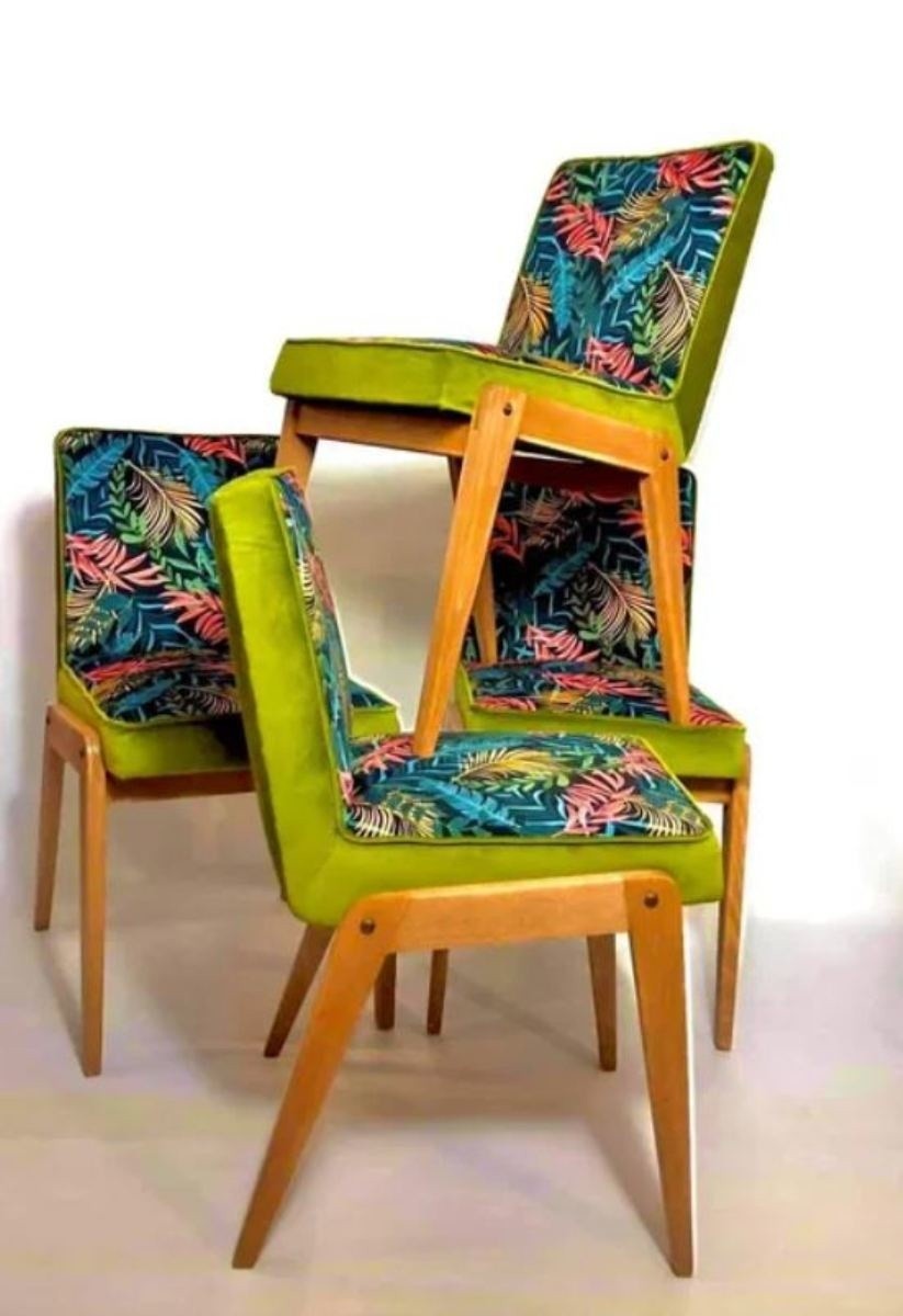 Krzesła zaprojektowane przez Józefa Chierowskiego, lata 70....