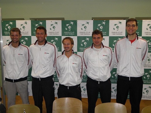 Od lewej: Mariusz Fyrstenberg, Łukasz Kubot, Radosław Szymanik, Marcin Matkowski i Jerzy Janowicz.