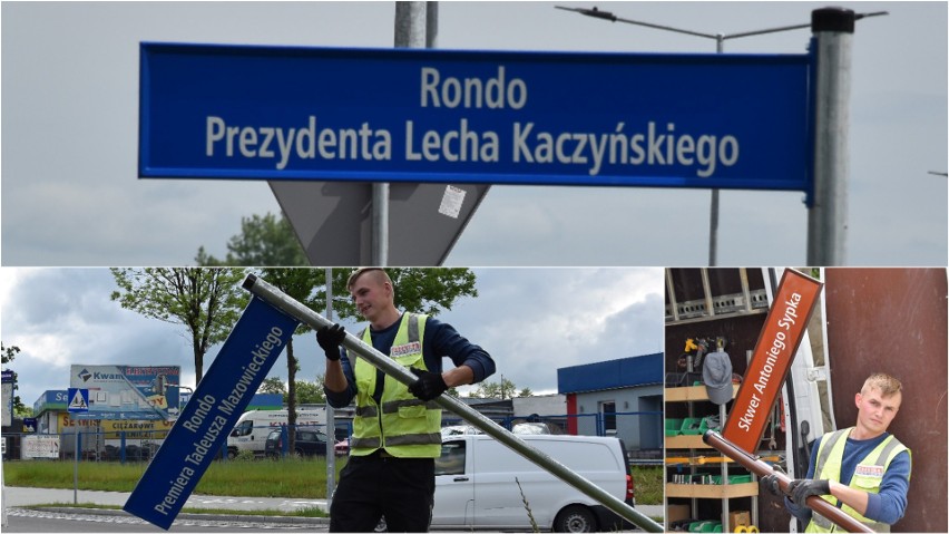 Tarnów. Lech Kaczyński po sąsiedzku z Tadeuszem Mazowieckim - jako patroni rond