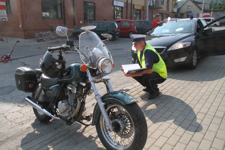 Zderzenie z motocyklistą w Kielcach