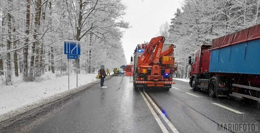 Śmiertelny wypadek na DK46 w okolicy Dąbrowy.