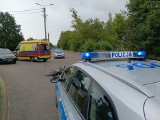 Wypadek w Augustowie. Kierowca opla potrącił na przejściu dla pieszych rowerzystkę