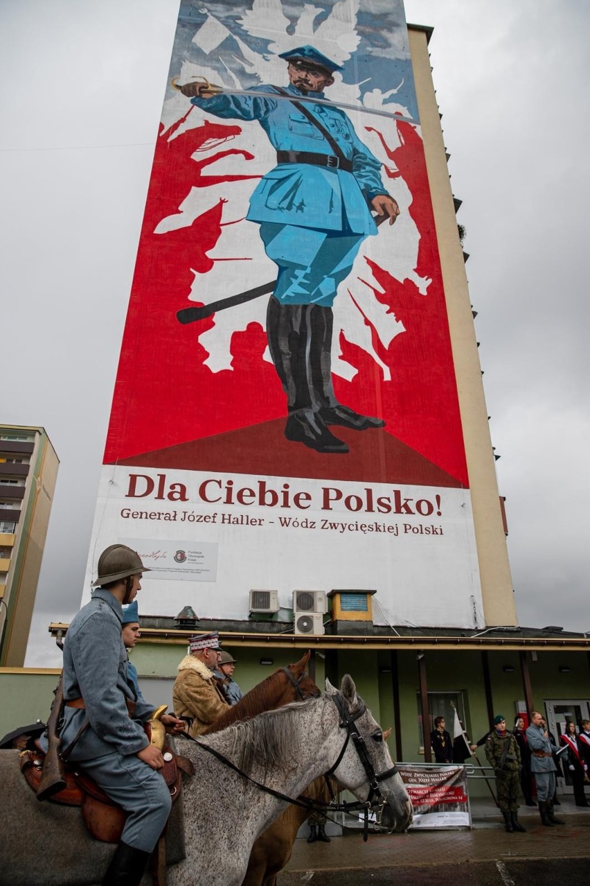 Odsłonięcie muralu Generała Józefa Hallera