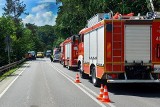 Wypadek kierowcy z Biecza na DK 75 blokował główny szlak łączący Nowy Sącz z Krakowem