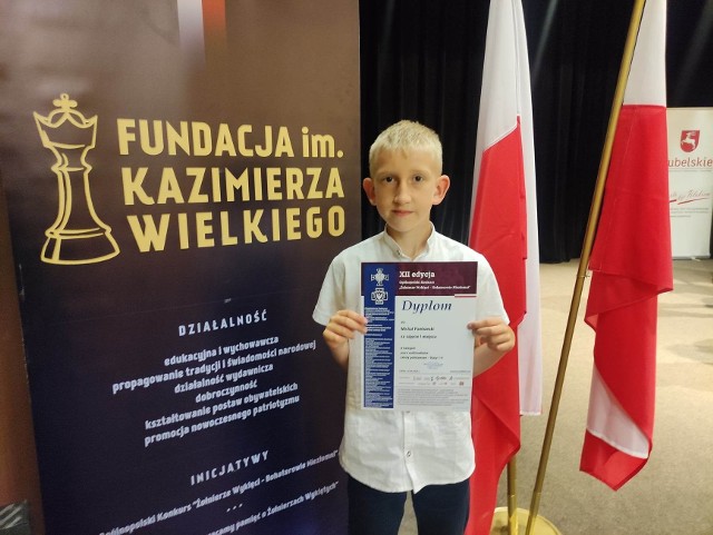 Michał Pawłowski podczas gali rozdania nagród w Lublinie